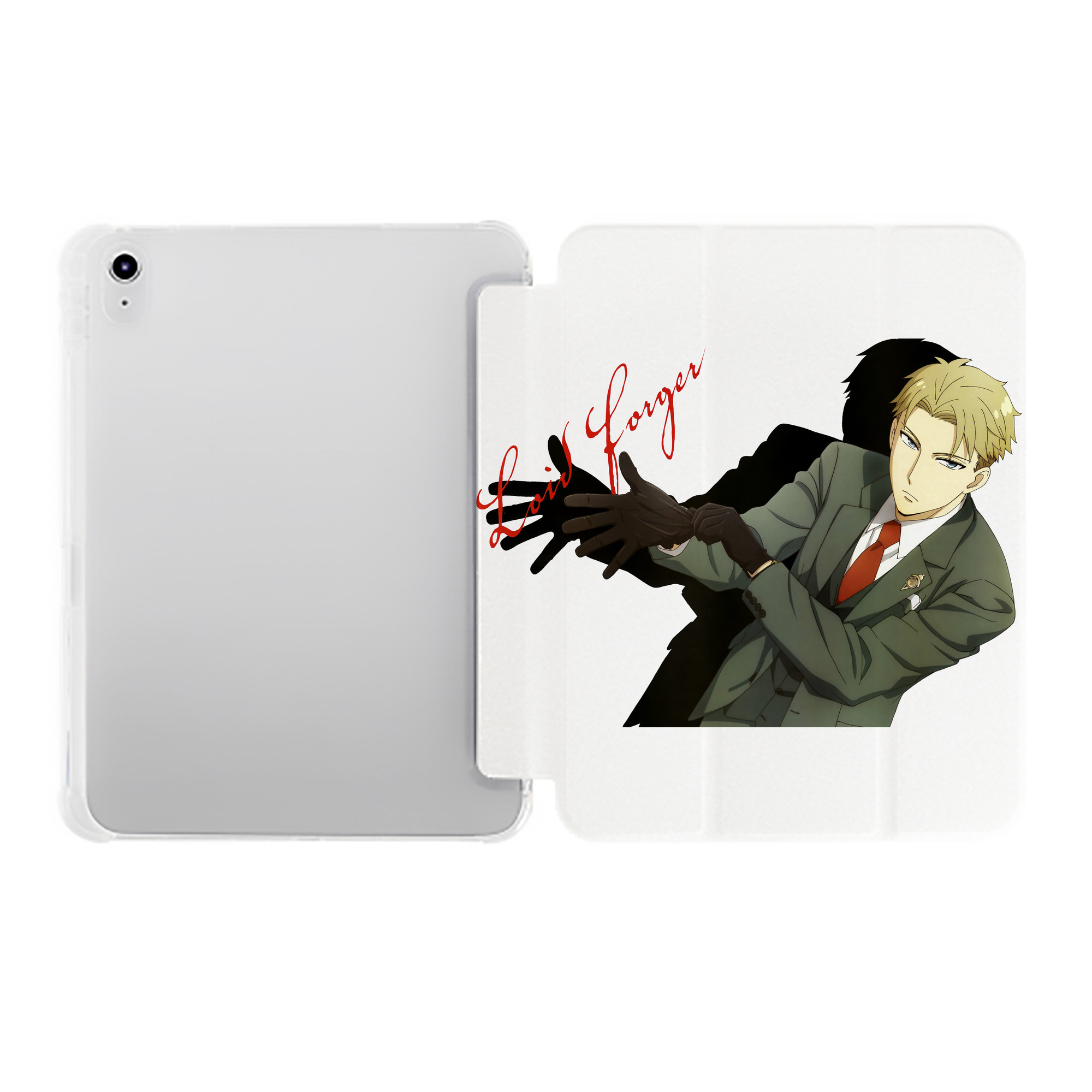 （画像用） SPY×FAMILY间谍家家酒 IPad ケース ペン収納付き 三つ折りスタンド PUレザー×シリコン 対応機種9.5/10.5/10.9インチ